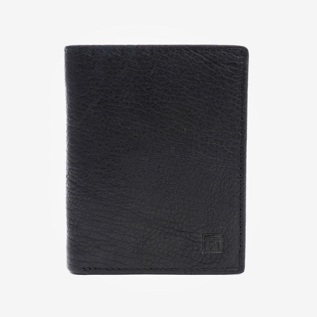 Carteira em pele genuína, Wash Leather Wallets Collection. 9x11 cm