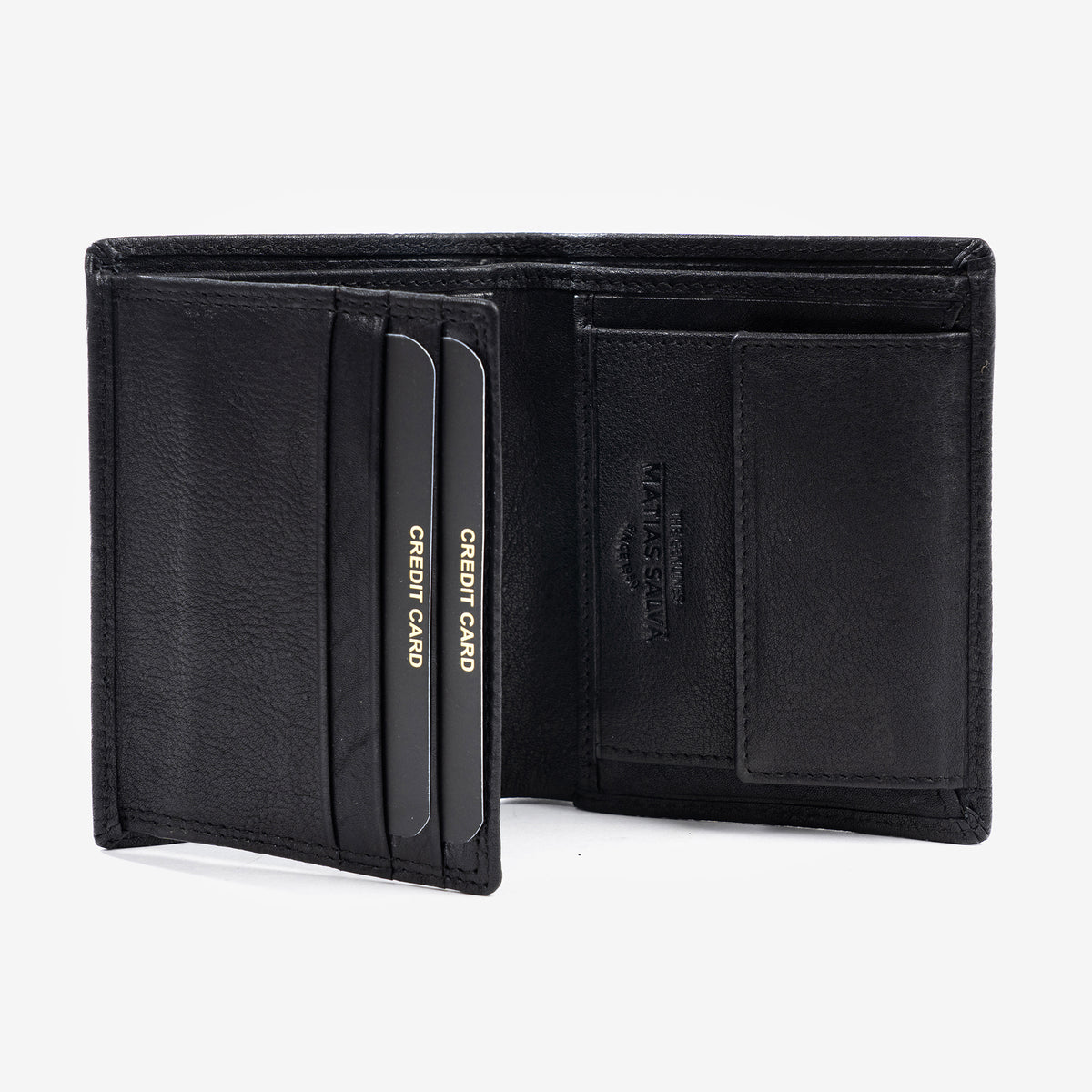Carteira em pele genuína, Wash Leather Wallets Collection. 9x11 cm