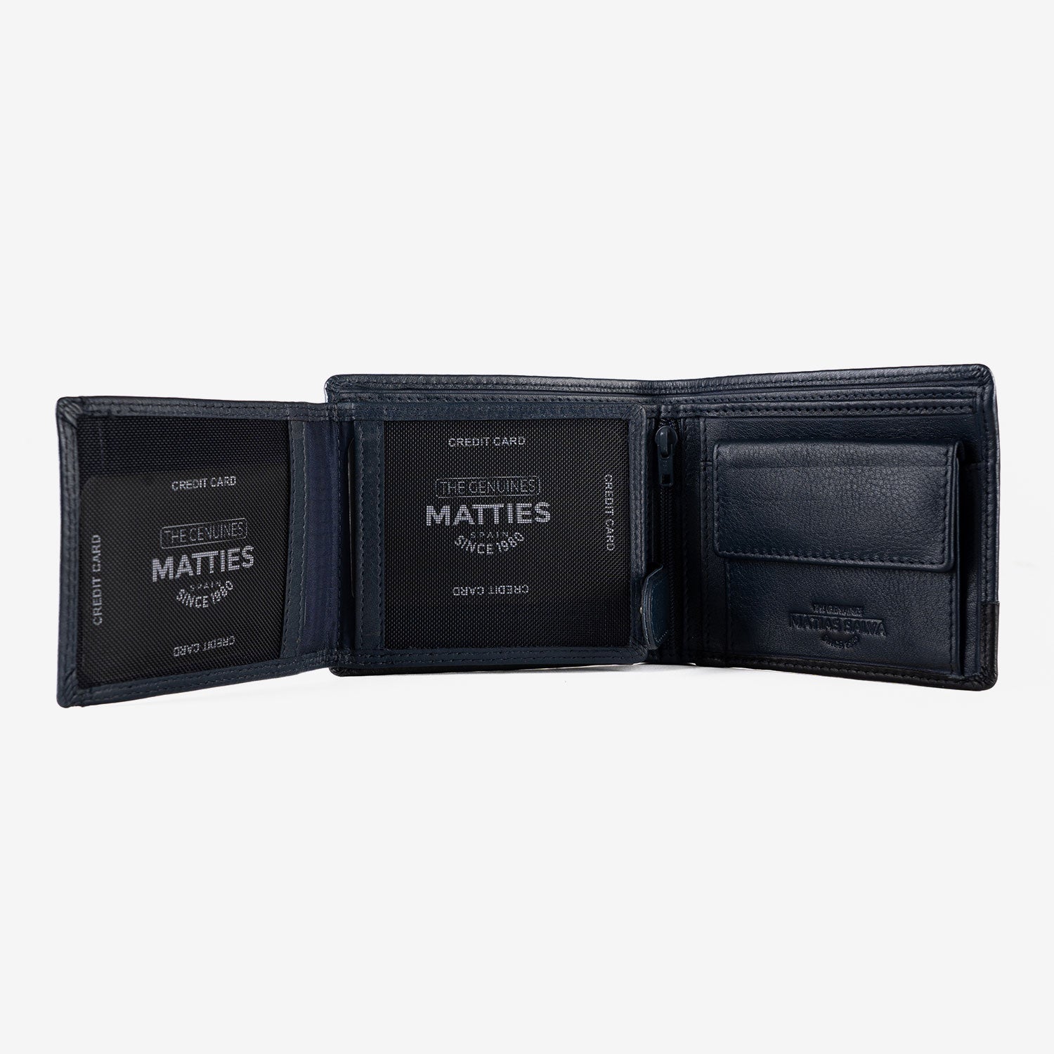 Carteira de homem em pele, série couro texturizado. 11x9 cm