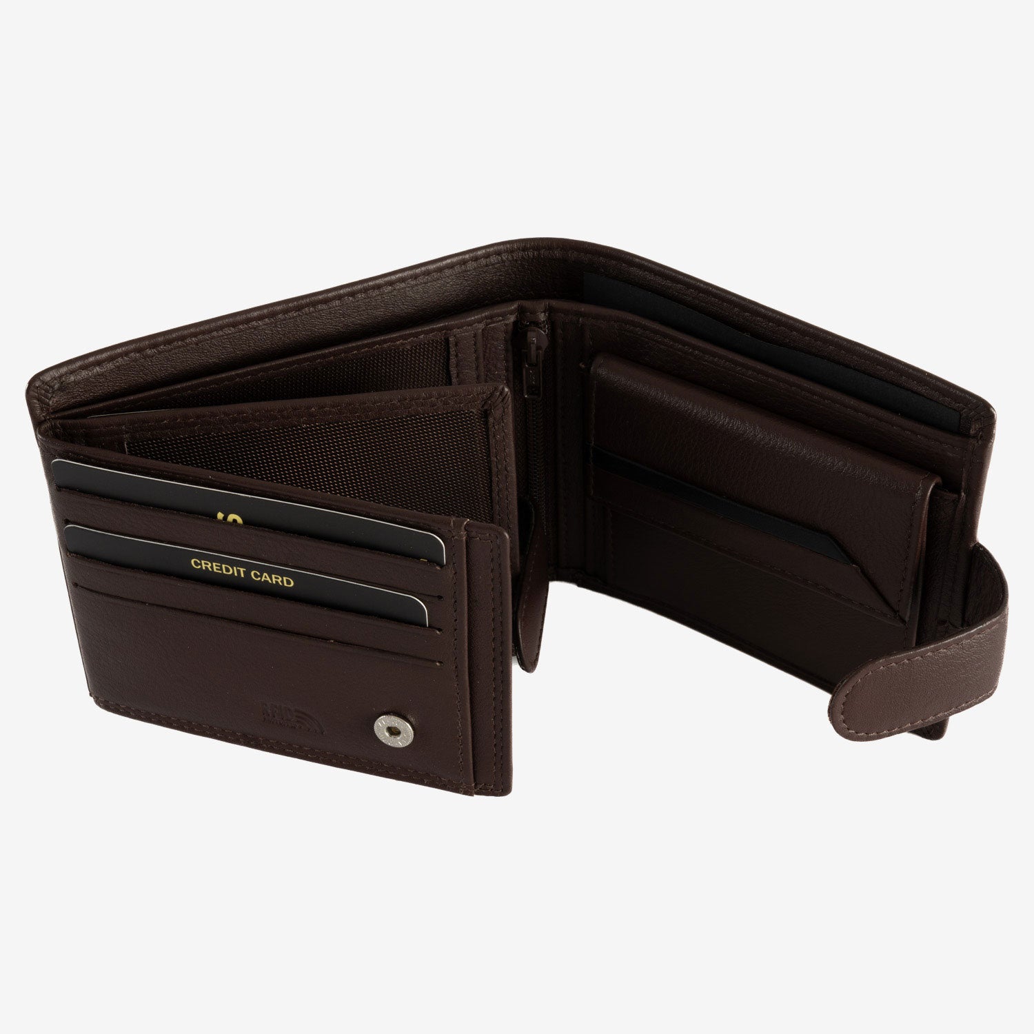 Carteira para homem, Série Core. 11,5 x 9,5 cm