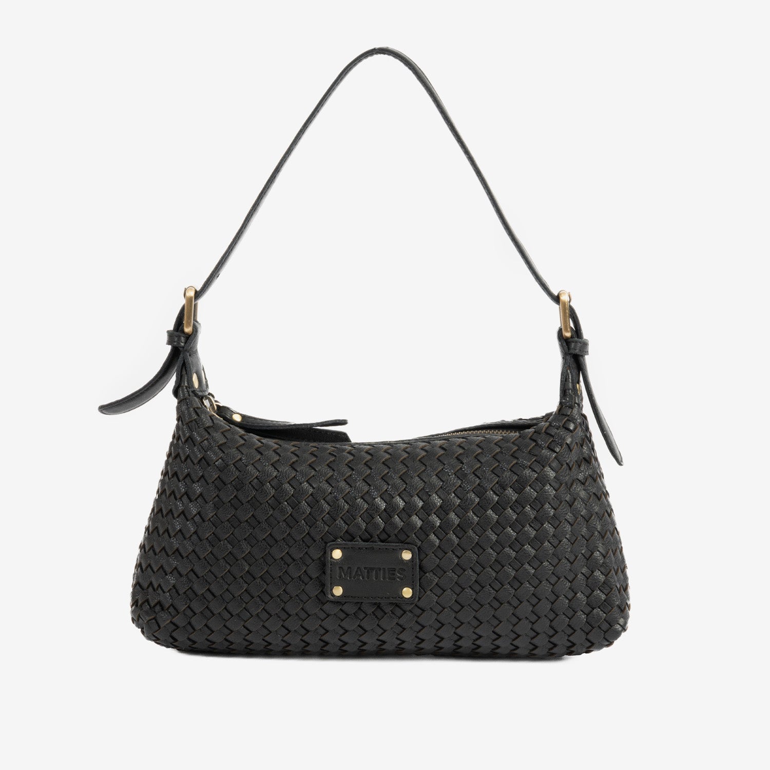 Bolsa de ombro para mulher, Série Trançada/Couro. 30x13x09 cm