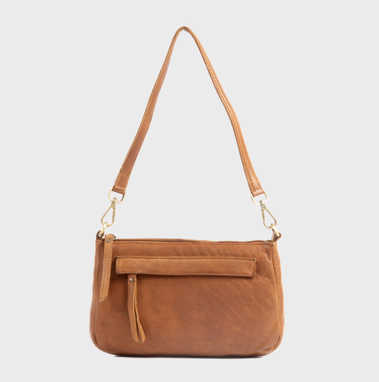 Bolso de hombro con bandolera, Serie Young leather. 23x13x03 cm