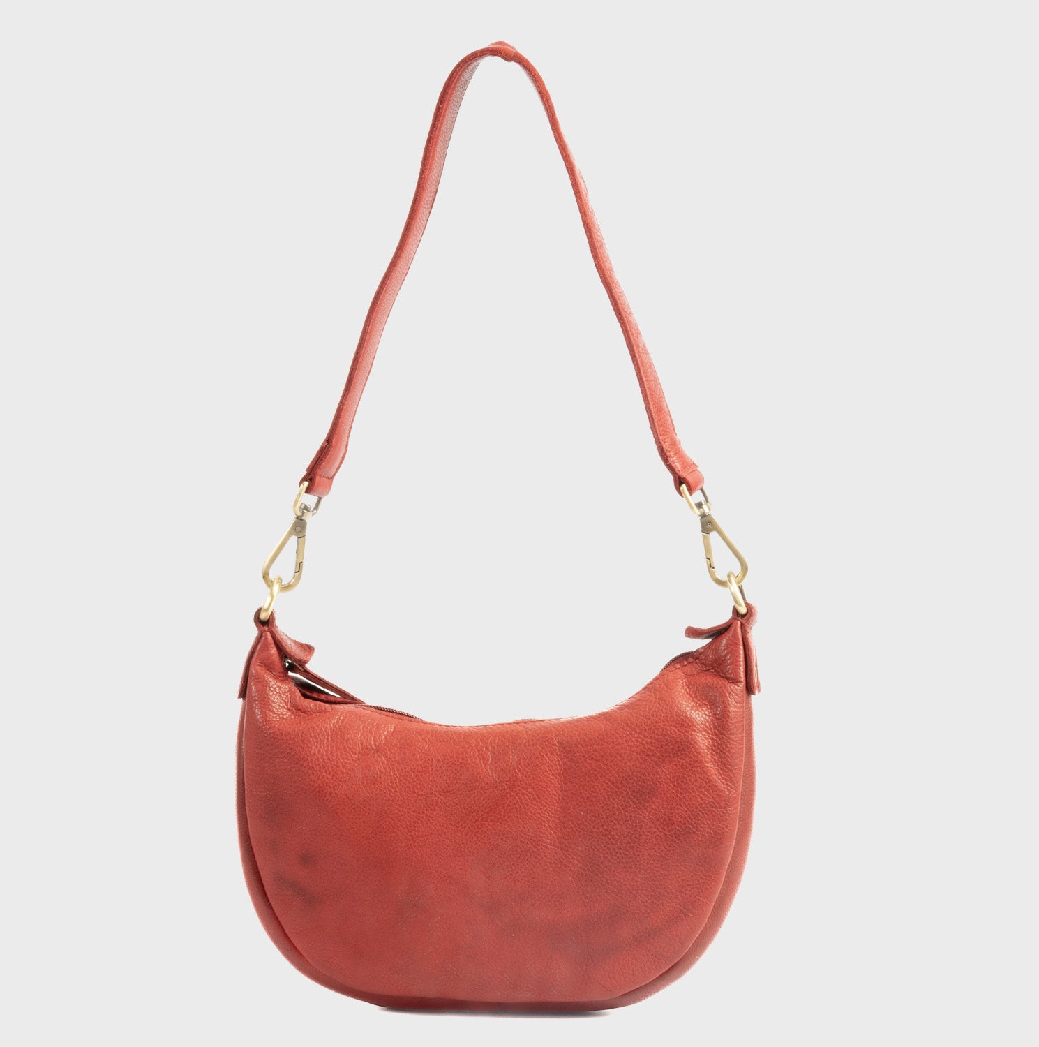 Bolso de hombro de piel natural