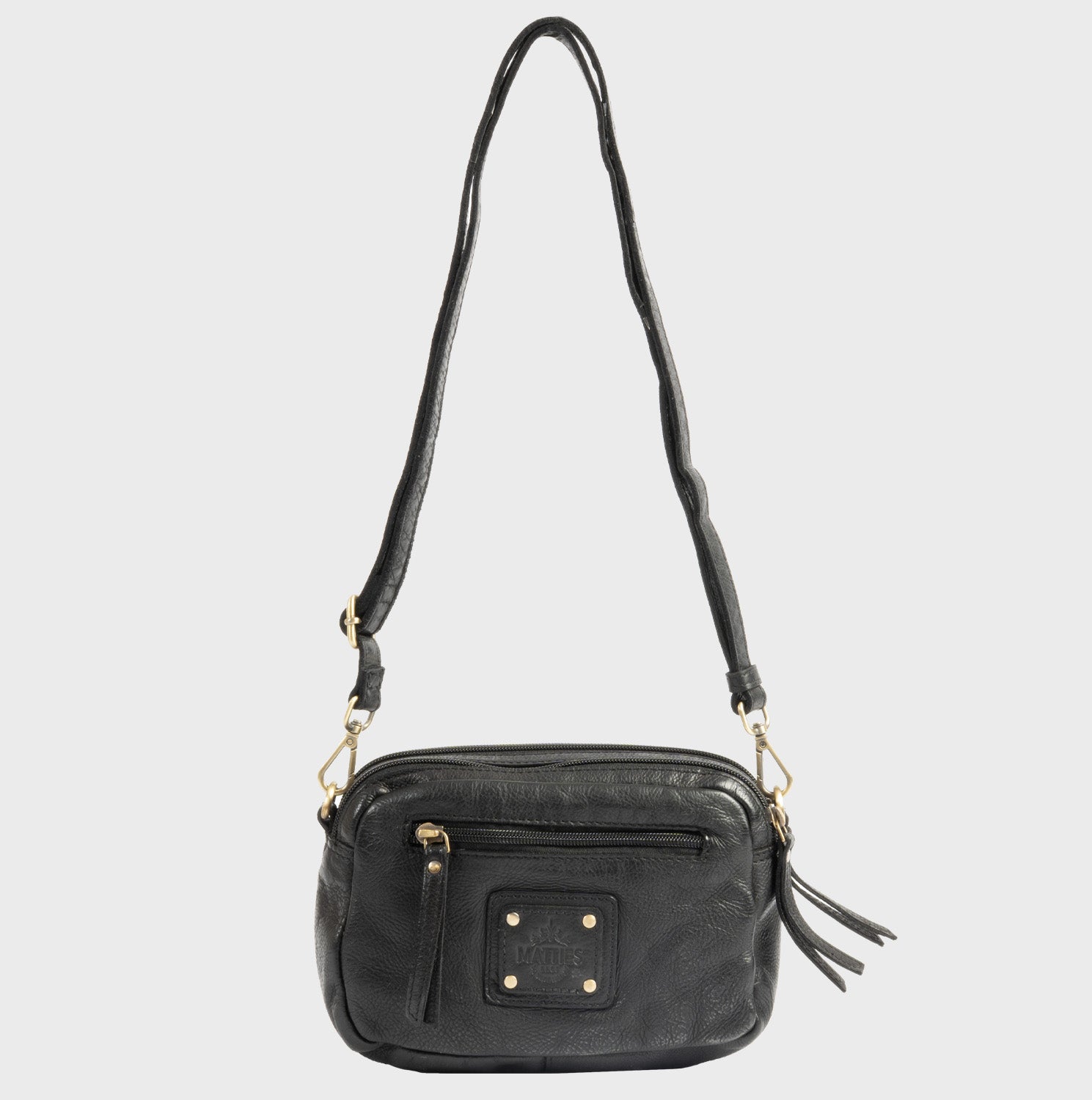 Bolso bandolera de piel natural