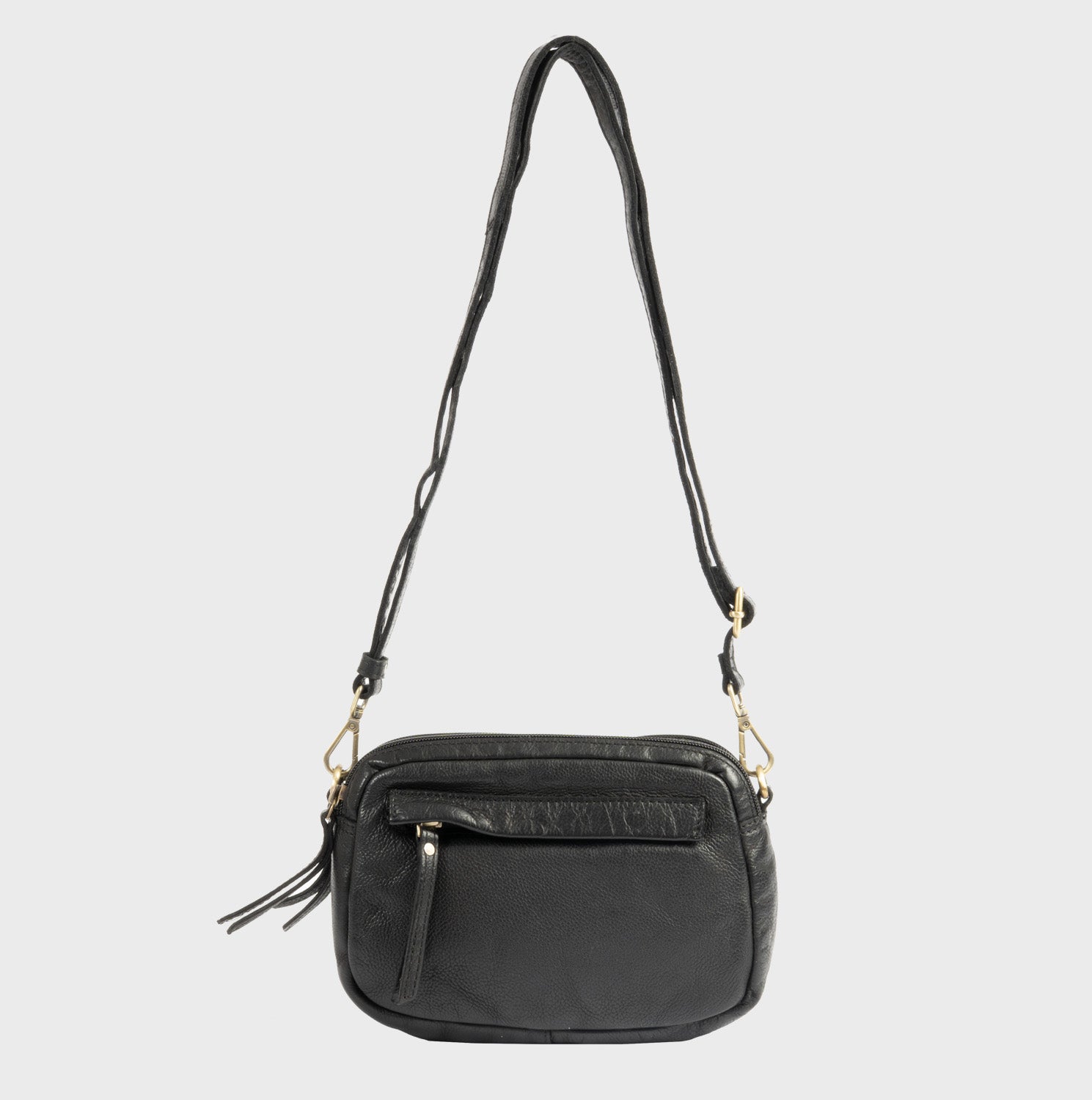 Bolso bandolera de piel natural