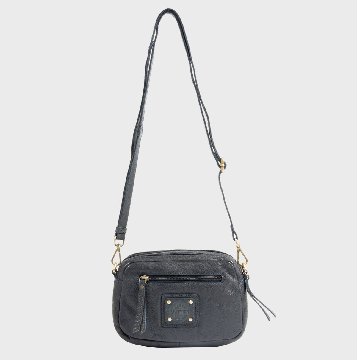 Bolso bandolera de piel natural