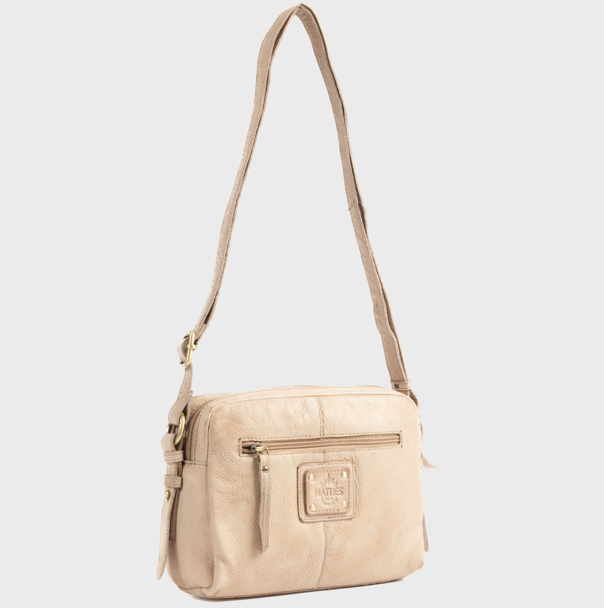 Bolso bandolera de piel natural joven
