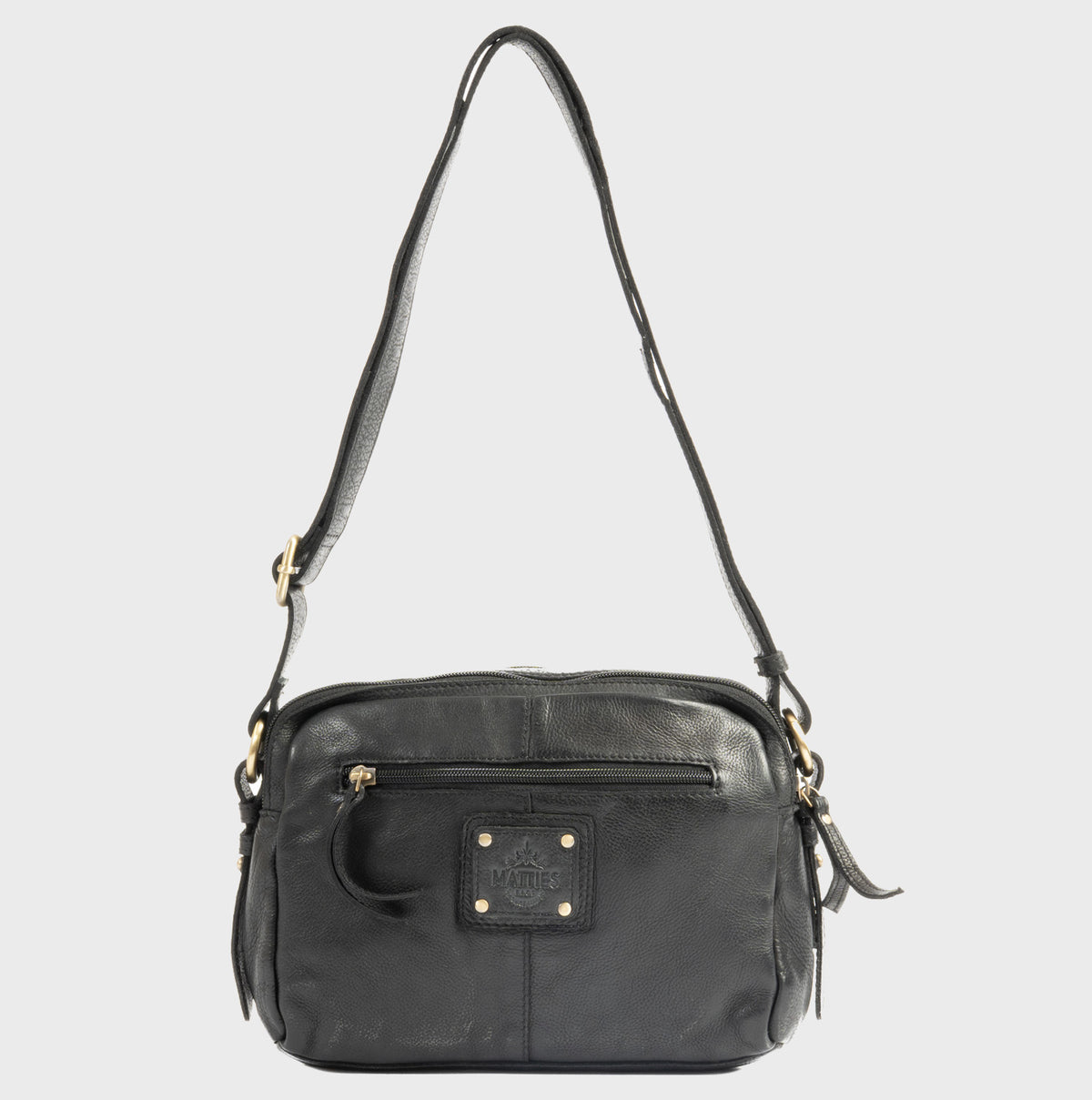 Bolso bandolera de piel natural