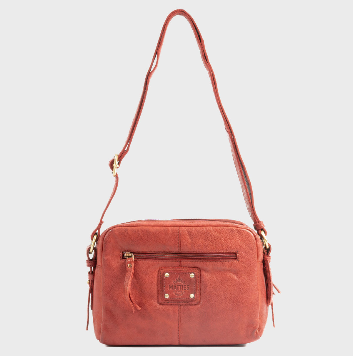 Bolso bandolera de piel natural