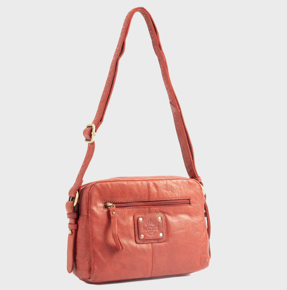 Bolso bandolera de piel natural joven
