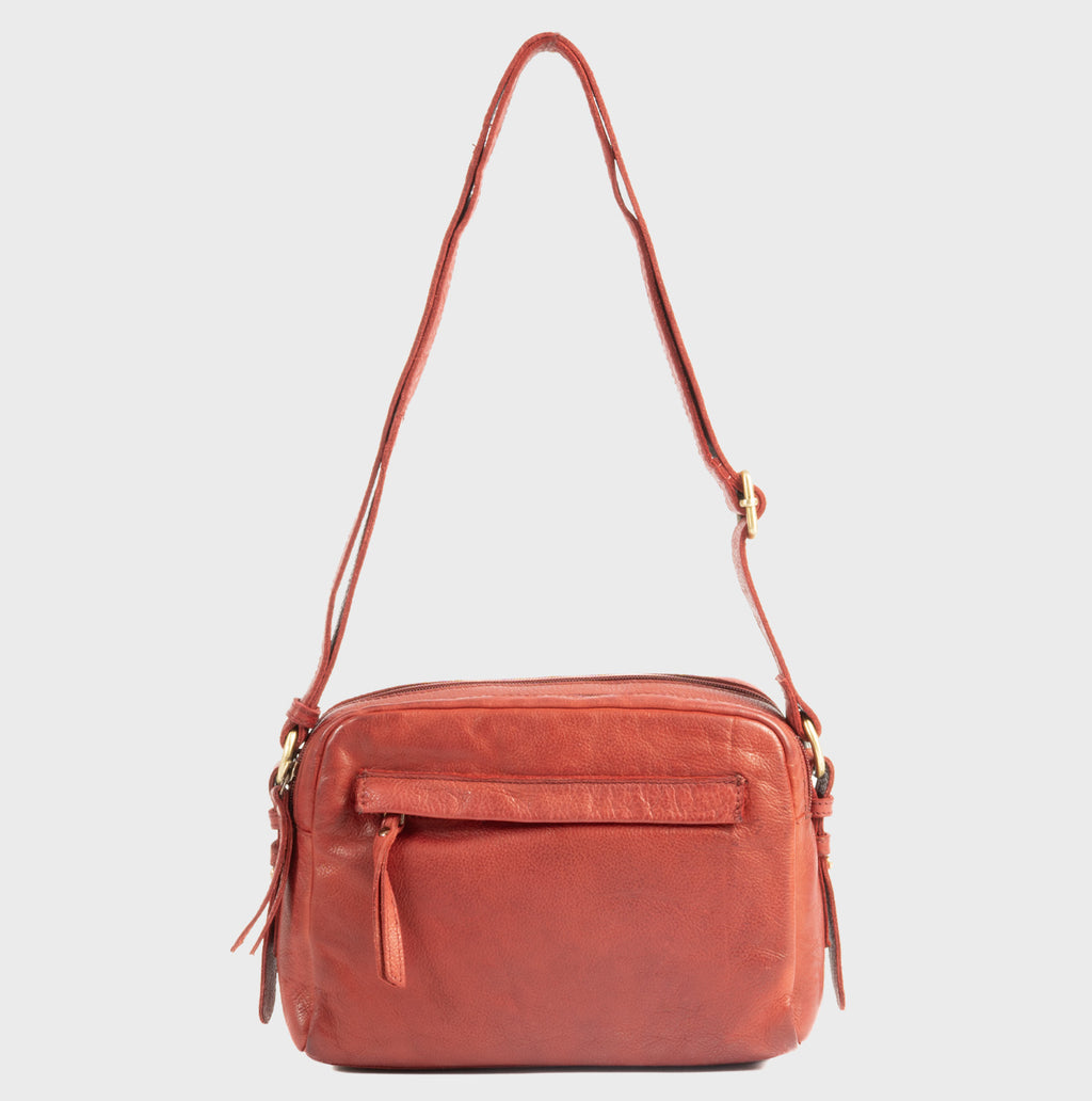 Bolso bandolera de piel natural joven