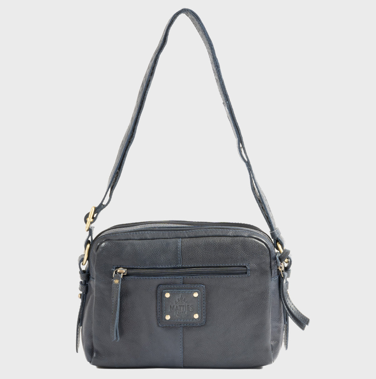 Bolso bandolera de piel natural