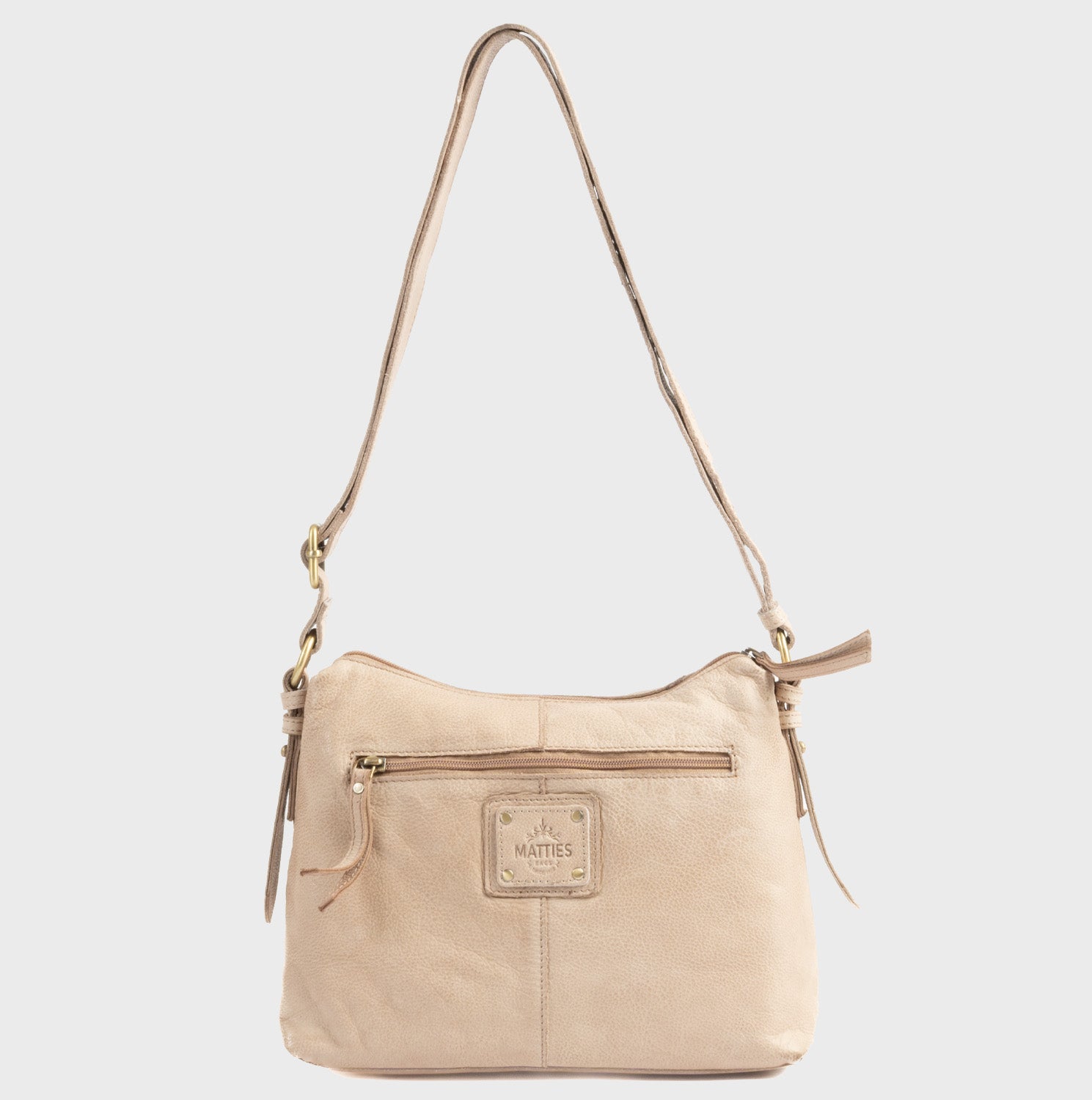 Bolso bandolera de piel natural