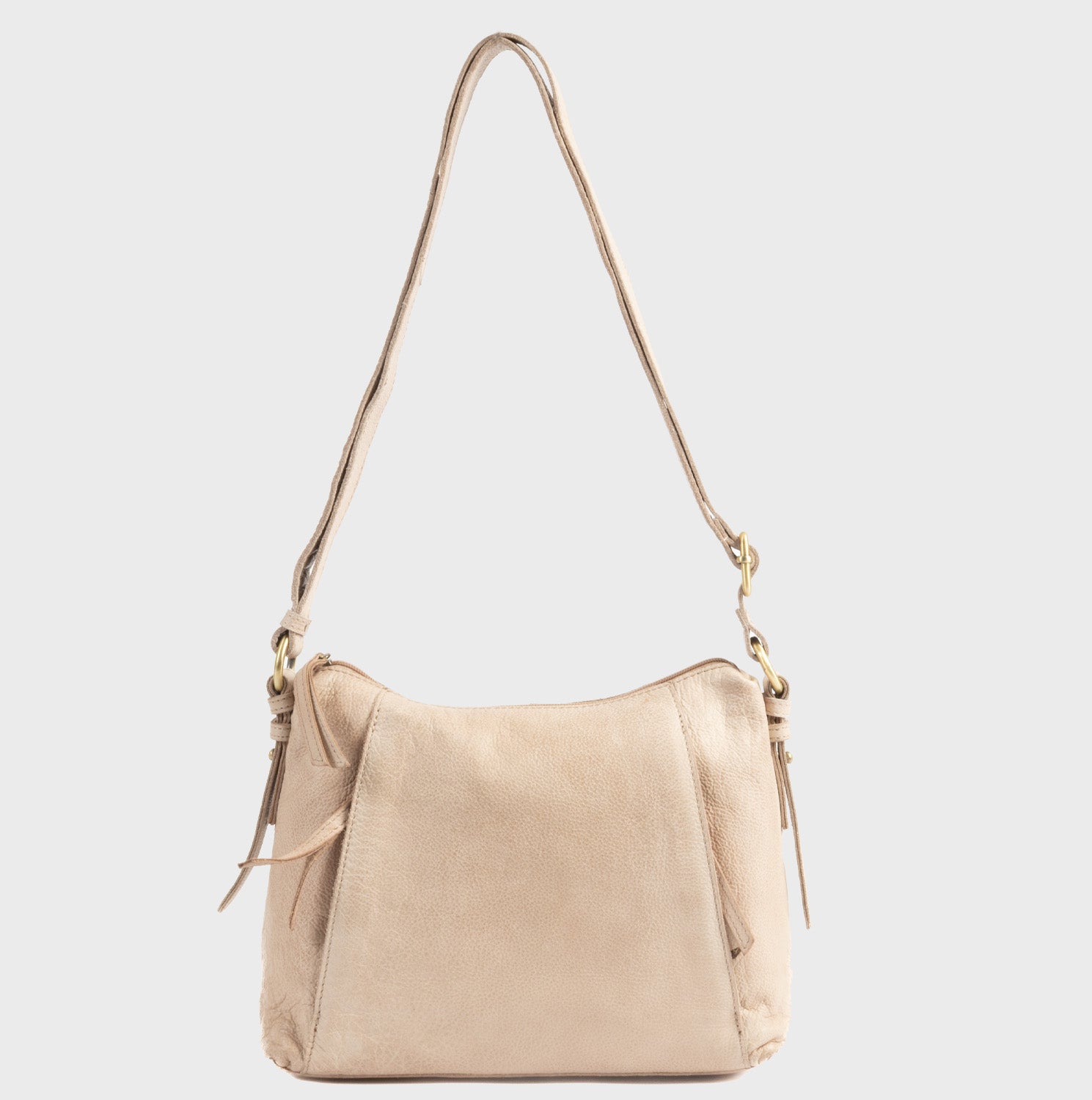 Bolso bandolera de piel natural