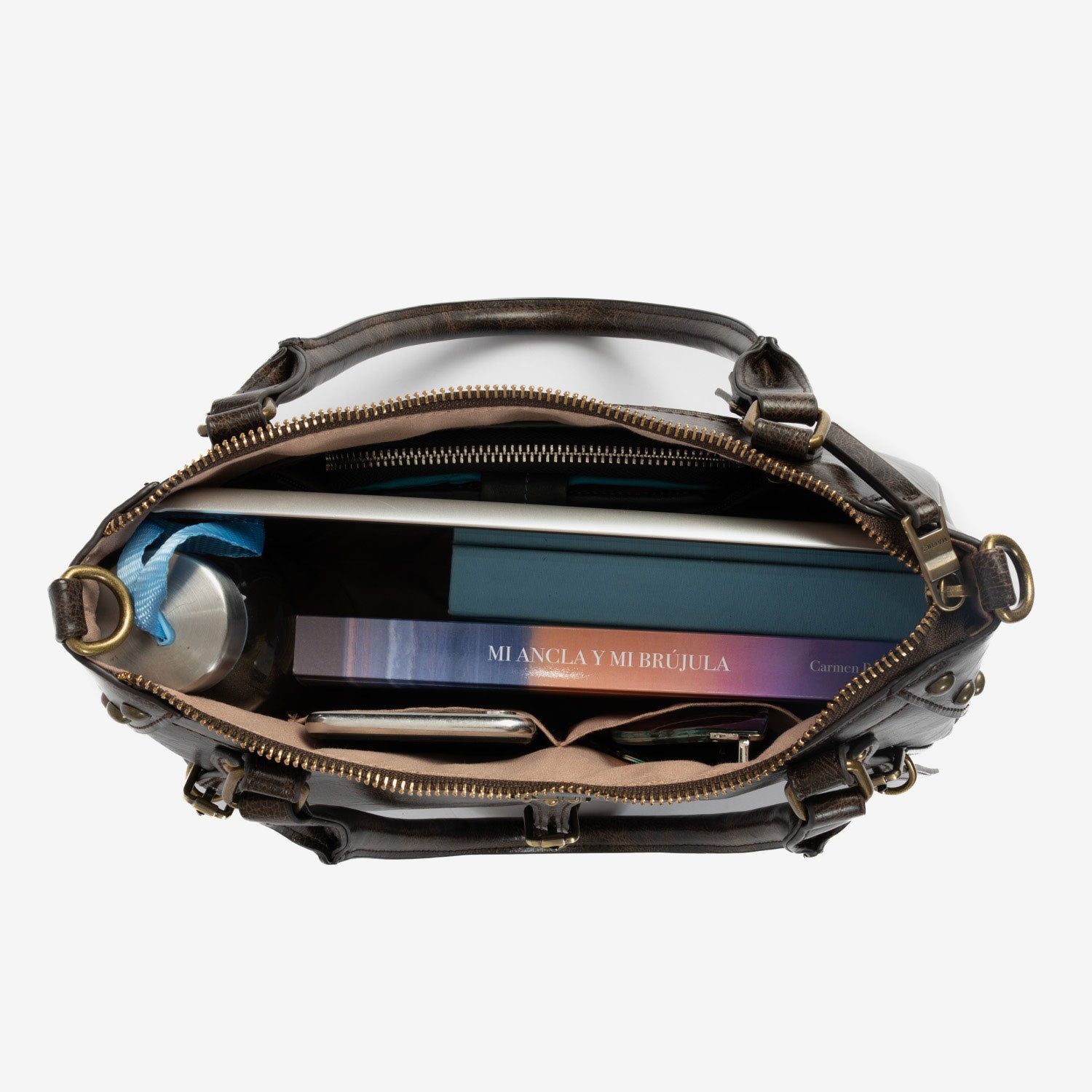 Bolso de hombro con bandolera, Serie Bergen. 34x21x10.5 cm