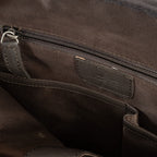 Bolsa de mensageiro para homem, preta, da linha Pioneer Leather. 24x30x07 cm