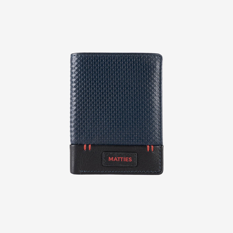 Billetero de piel para hombre, Serie grabada/leather. 8x11 cm - Matties Bags