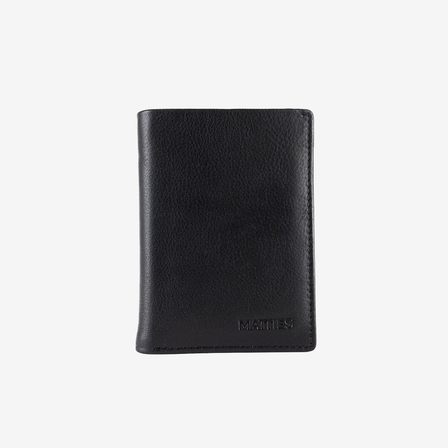 Carteira de homem em pele, série Spongy/Leather. 8,5 x 10,5 cm