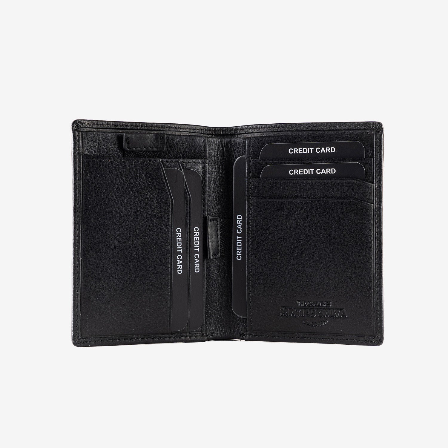 Billetero de piel para hombre, Serie spongy/leather. 8.5x10.5 cm - Matties Bags