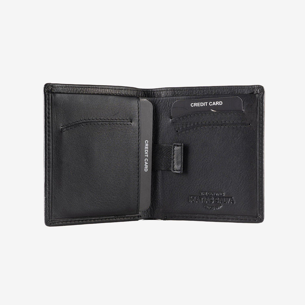 Billetero de piel para hombre, Serie spongy/leather. 9x10.5 cm - Matties Bags