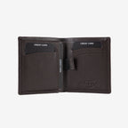 Billetero de piel para hombre, Serie spongy/leather. 9x10.5 cm - Matties Bags