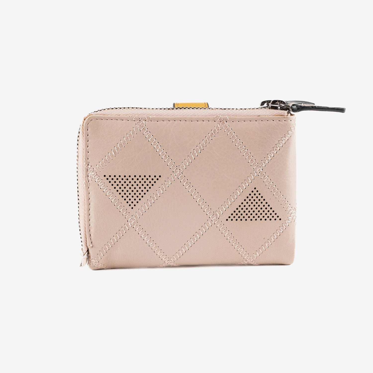 Billetero de piel para mujer, Serie laser leather. 12.5x09 cm - Matties Bags