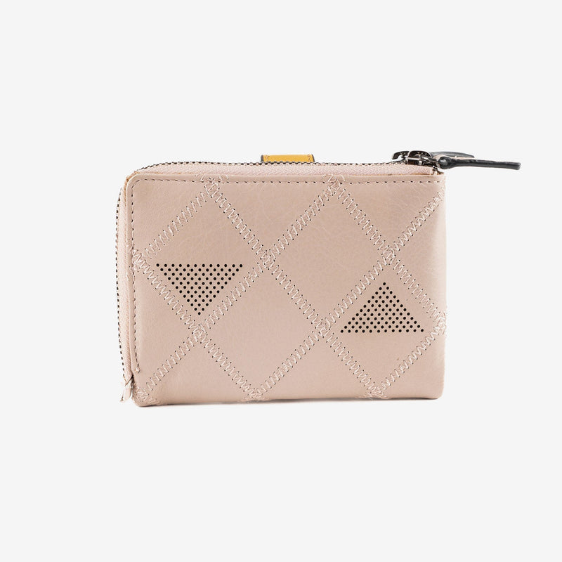 Billetero de piel para mujer, Serie laser leather. 12.5x09 cm - Matties Bags