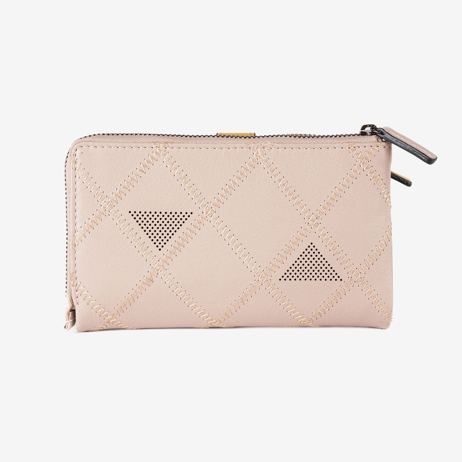 Billetero de piel para mujer, Serie laser leather. 16.5x9.5 cm - Matties Bags