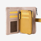 Billetero de piel para mujer, Serie laser leather. 16.5x9.5 cm - Matties Bags