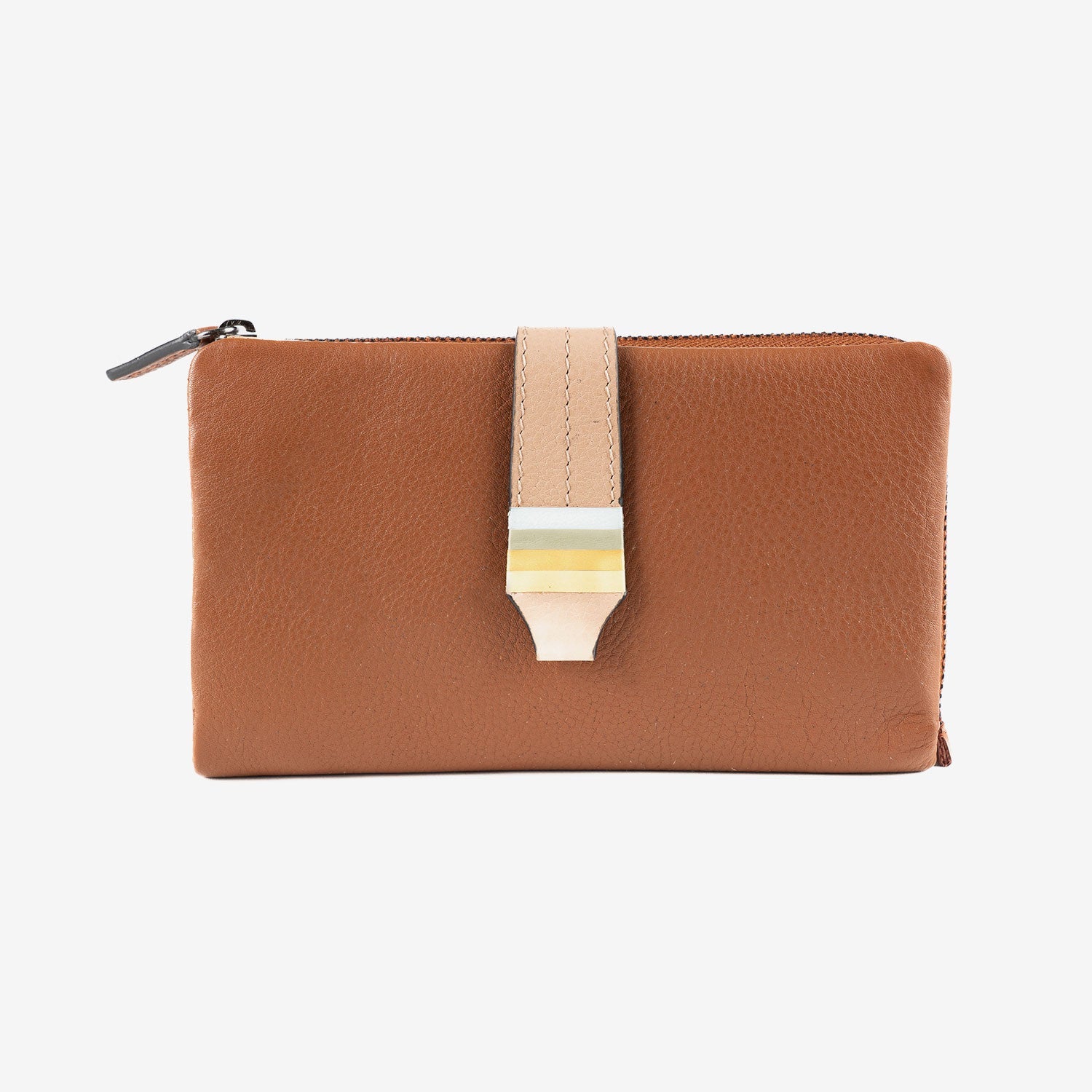 Billetero de piel para mujer, Serie strap leather. 16.5x10 cm - Matties Bags