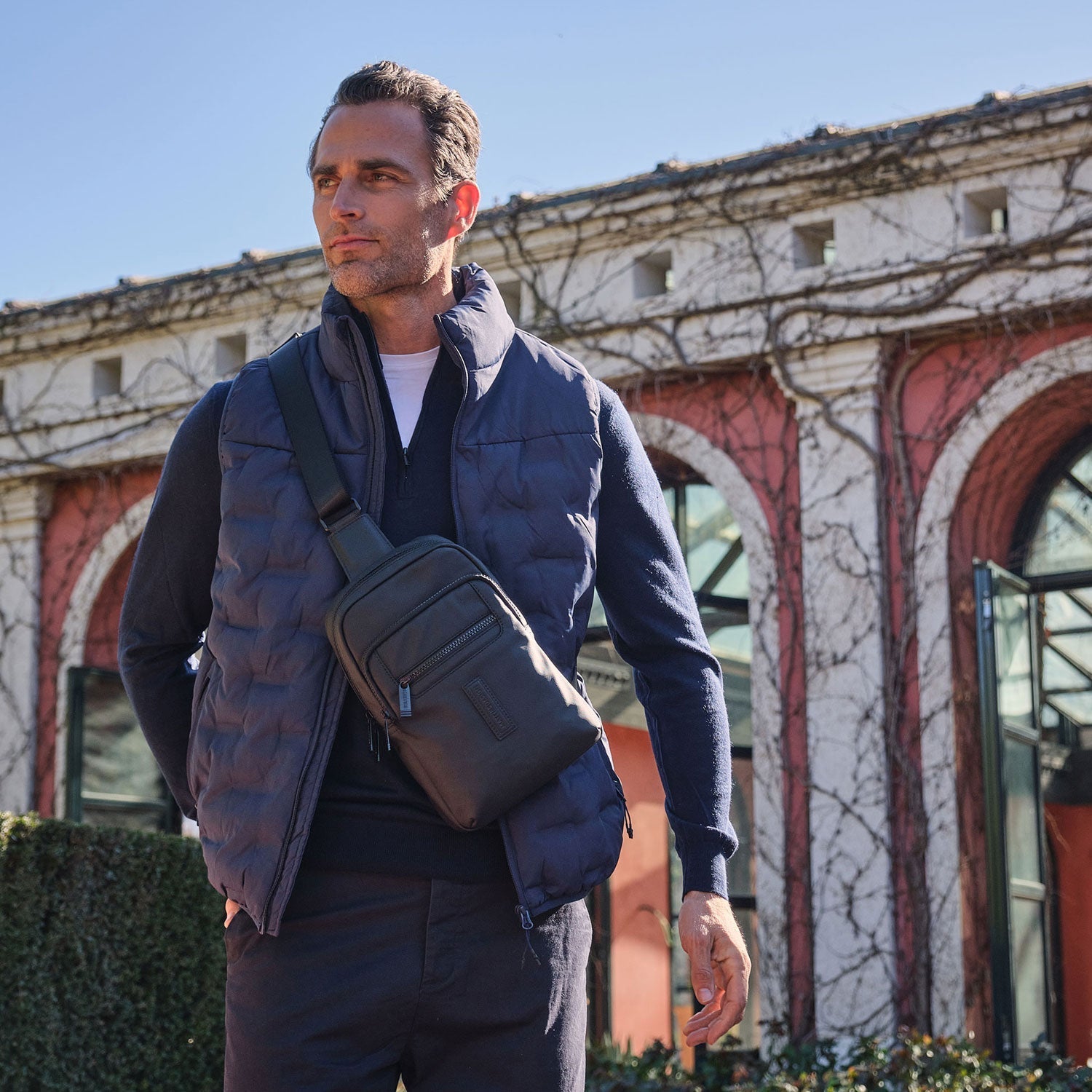 BOLSO BANDOLERA PARA HOMBRE, COLECCIÓN COATED NYLON. 19x27x7.5 cm - Matties Bags