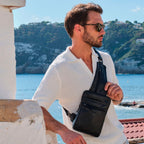 BOLSO BANDOLERA PARA HOMBRE, COLECCIÓN COW SILKY/LEATHER. 17x25 cm - Matties Bags