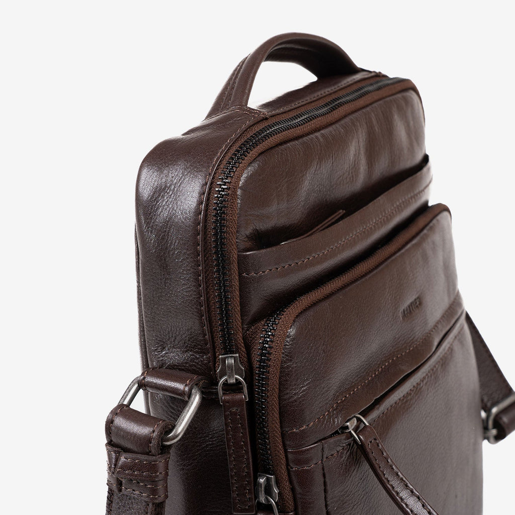 BOLSO BANDOLERA PARA HOMBRE, COLECCIÓN COW SILKY/LEATHER. 24x30 cm - Matties Bags