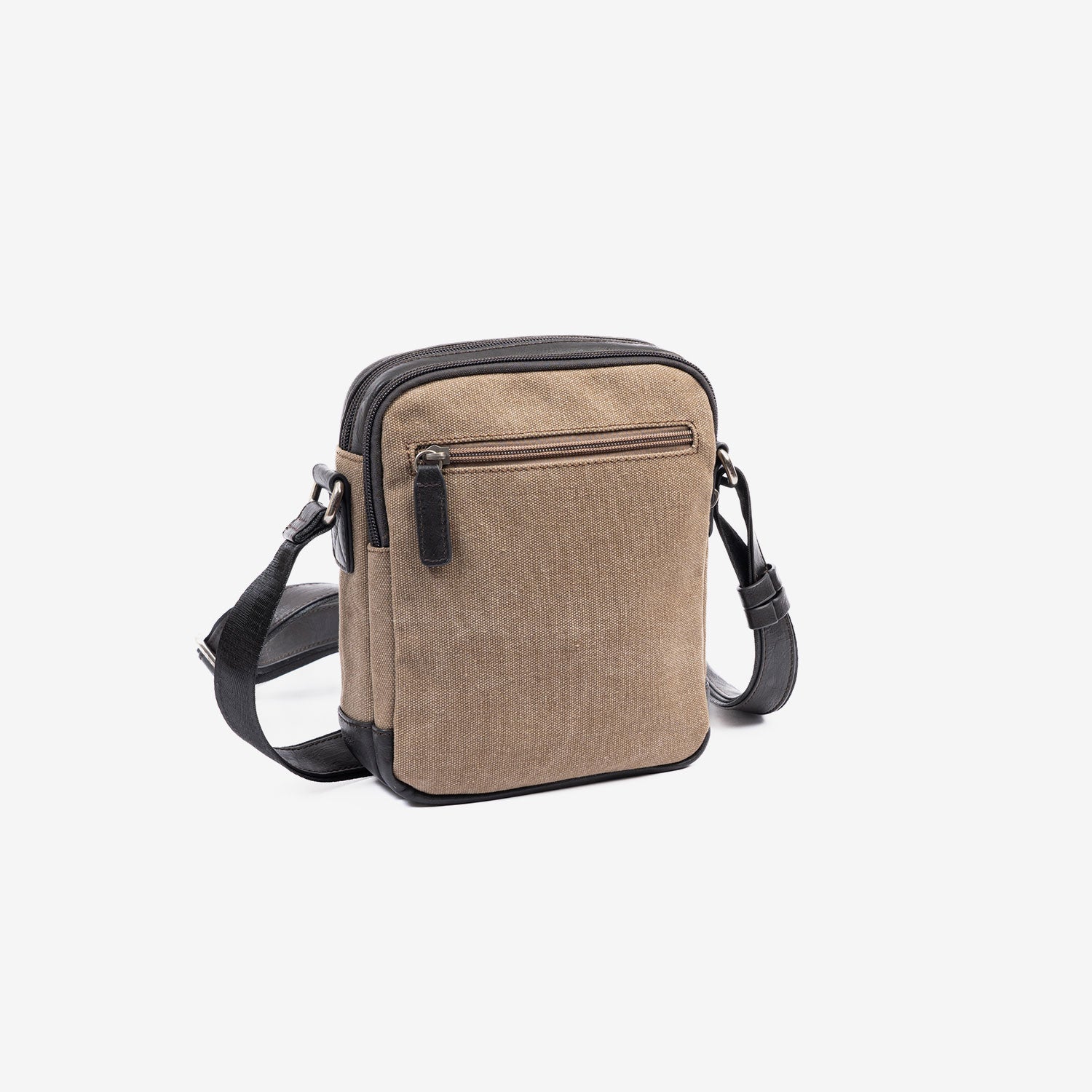 Bolso bandolera para hombre , color marrón, Serie Lona. 17x22 cm - Matties Bags