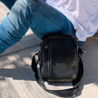 BOLSO BANDOLERA PARA HOMBRE, COLOR Negro, COLECCIÓN NEW NAPPA. 19x24.5x08 cm - Matties Bags