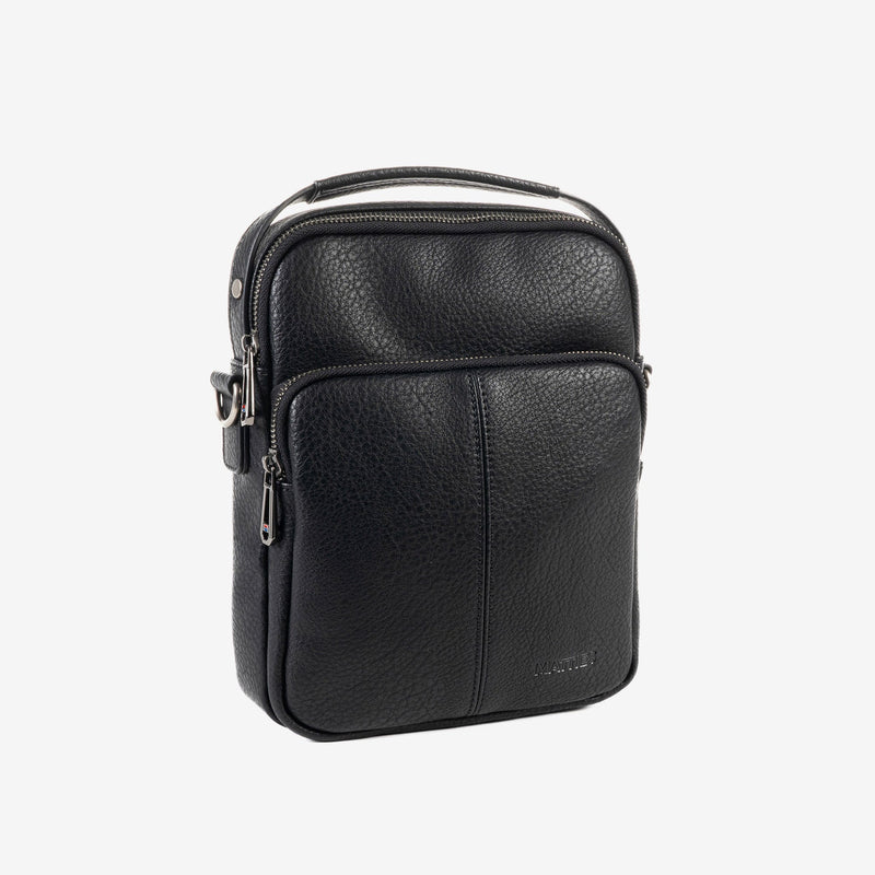 BOLSO BANDOLERA PARA HOMBRE, COLOR Negro, COLECCIÓN NEW NAPPA. 19x24x06 cm - Matties Bags