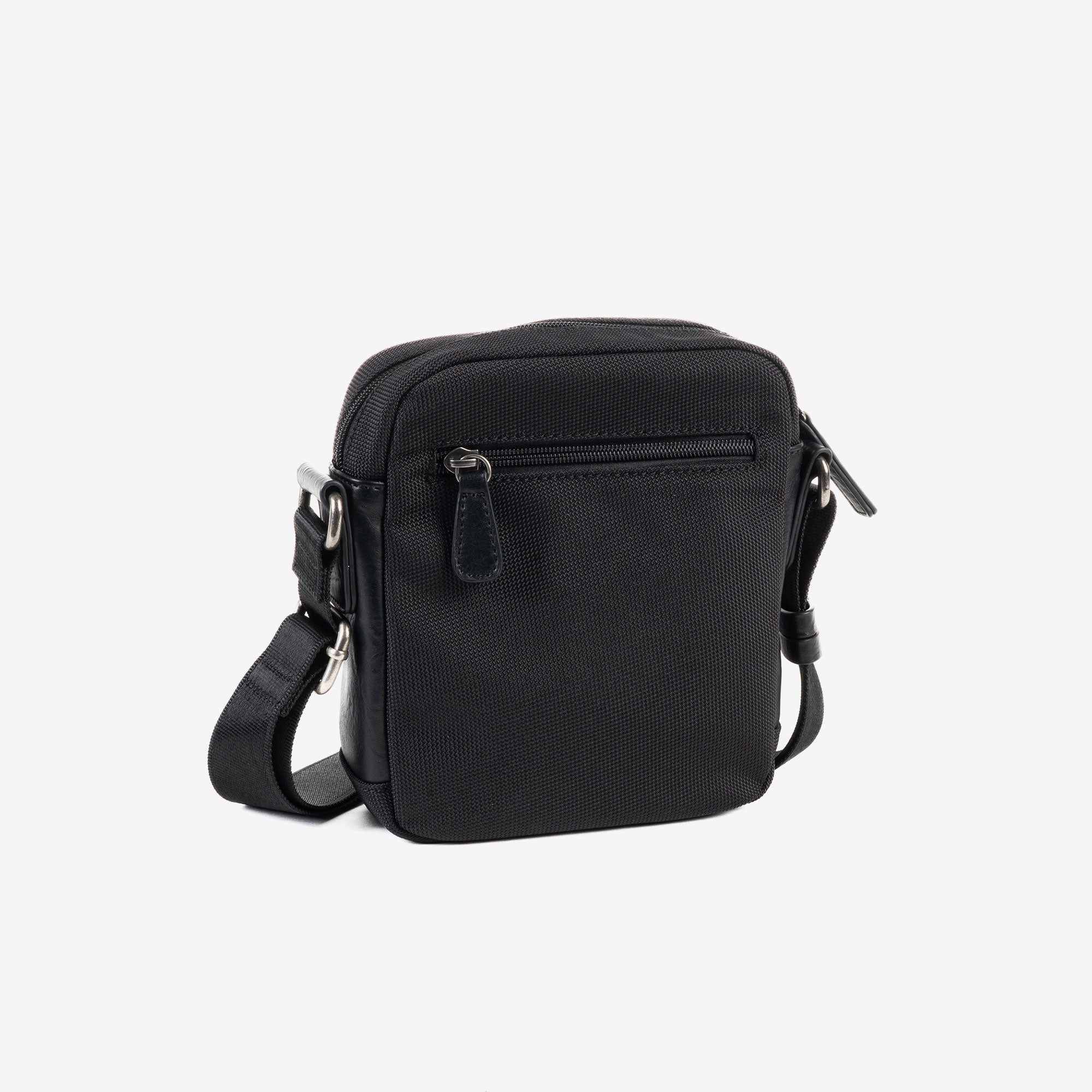 BOLSO BANDOLERA PARA HOMBRE, COLOR Negro, COLECCIÓN NYLON SPORT. 15.5x18.5x6.5 cm - Matties Bags