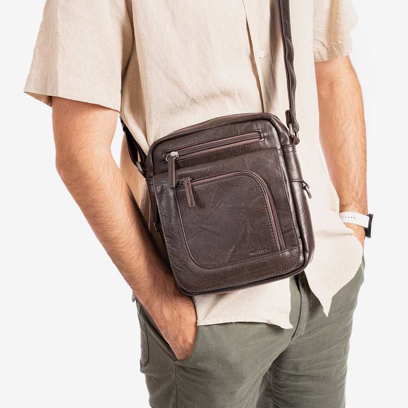 Bolso bandolera para hombre, Serie Classic Sport. 19x23 cm - Matties Bags
