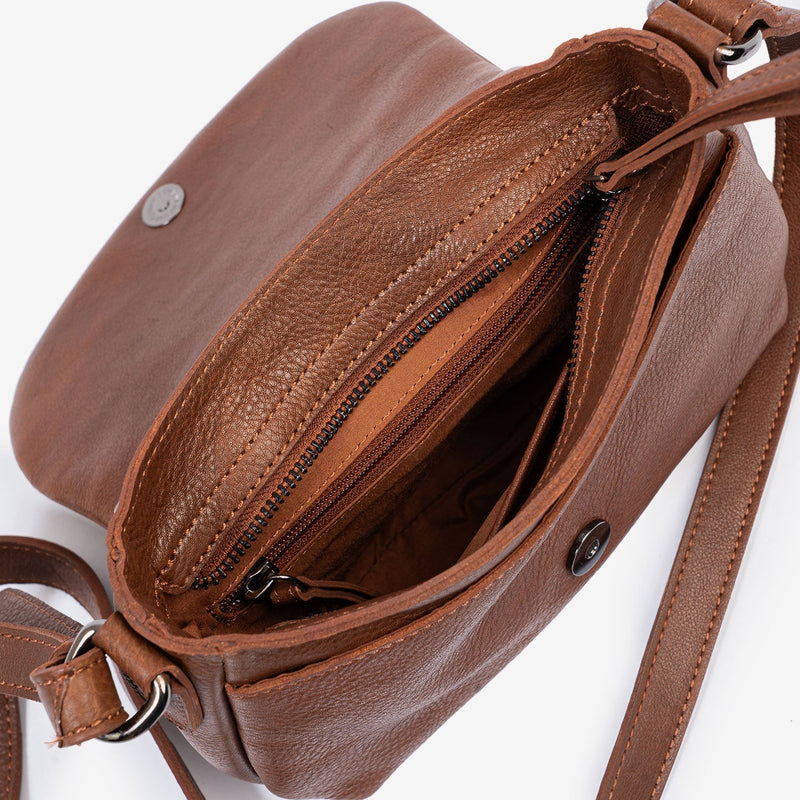 Bolso bandolera, Serie eva/leather. 22.5x15x06 cm - Matties Bags