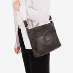 Bolso bandolera, Serie eva/leather. 27x23x05 cm - Matties Bags