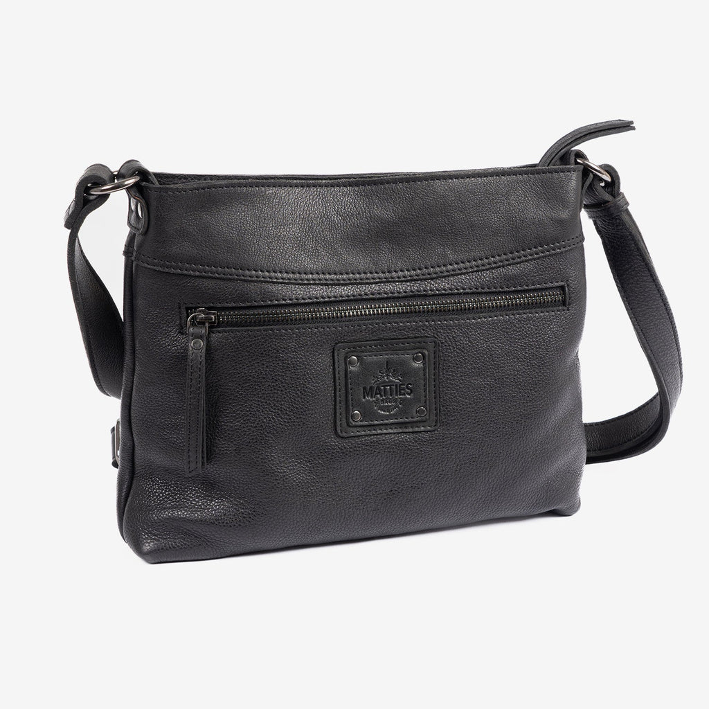 Bolso bandolera, Serie eva/leather. 27x23x05 cm - Matties Bags
