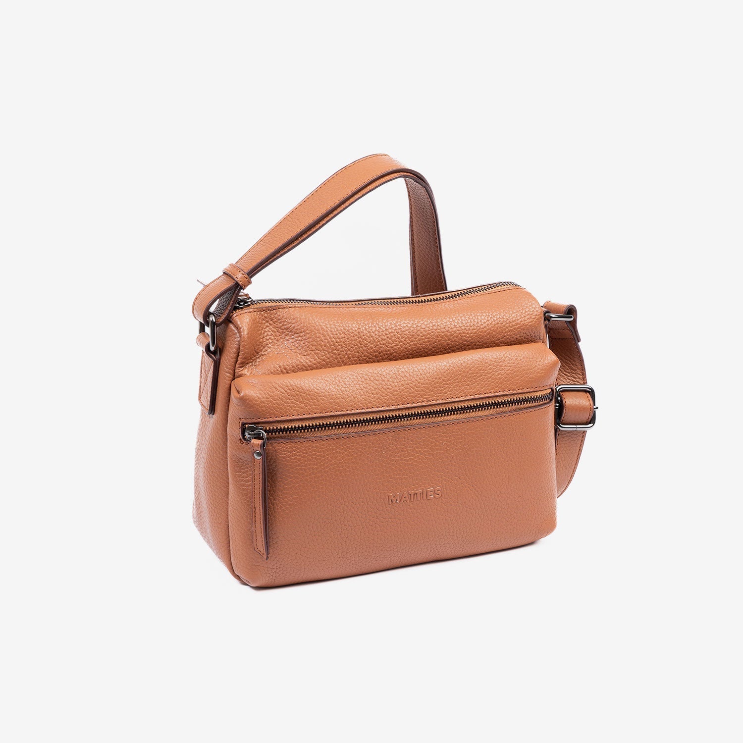 Bolso bandolera, Serie floater/leather. 25x19.5x10 cm - Matties Bags