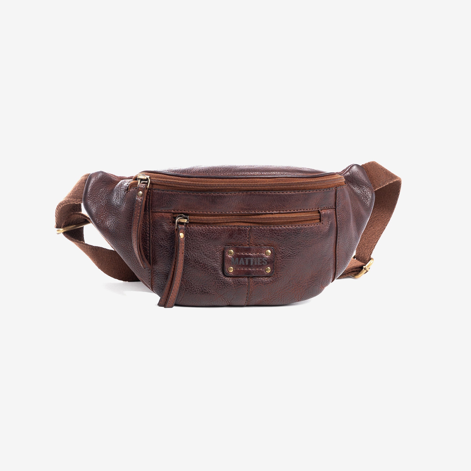 Bolso bandolera tipo riñonera para hombre, Colección antic leather - Matties Bags