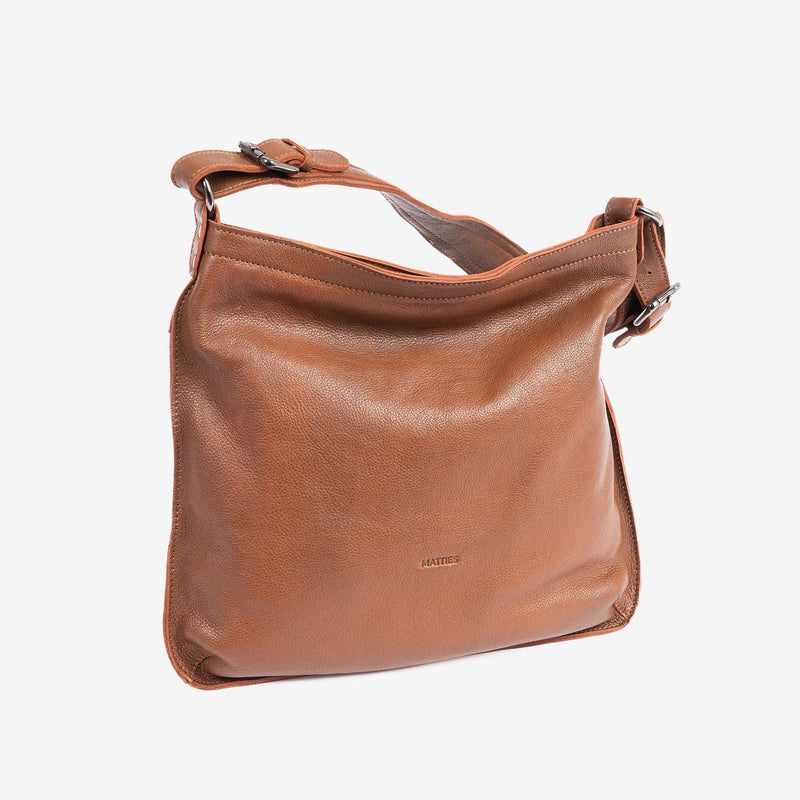 Bolso de hombro con bandolera, Serie eva/leather. 34x31x05 cm - Matties Bags