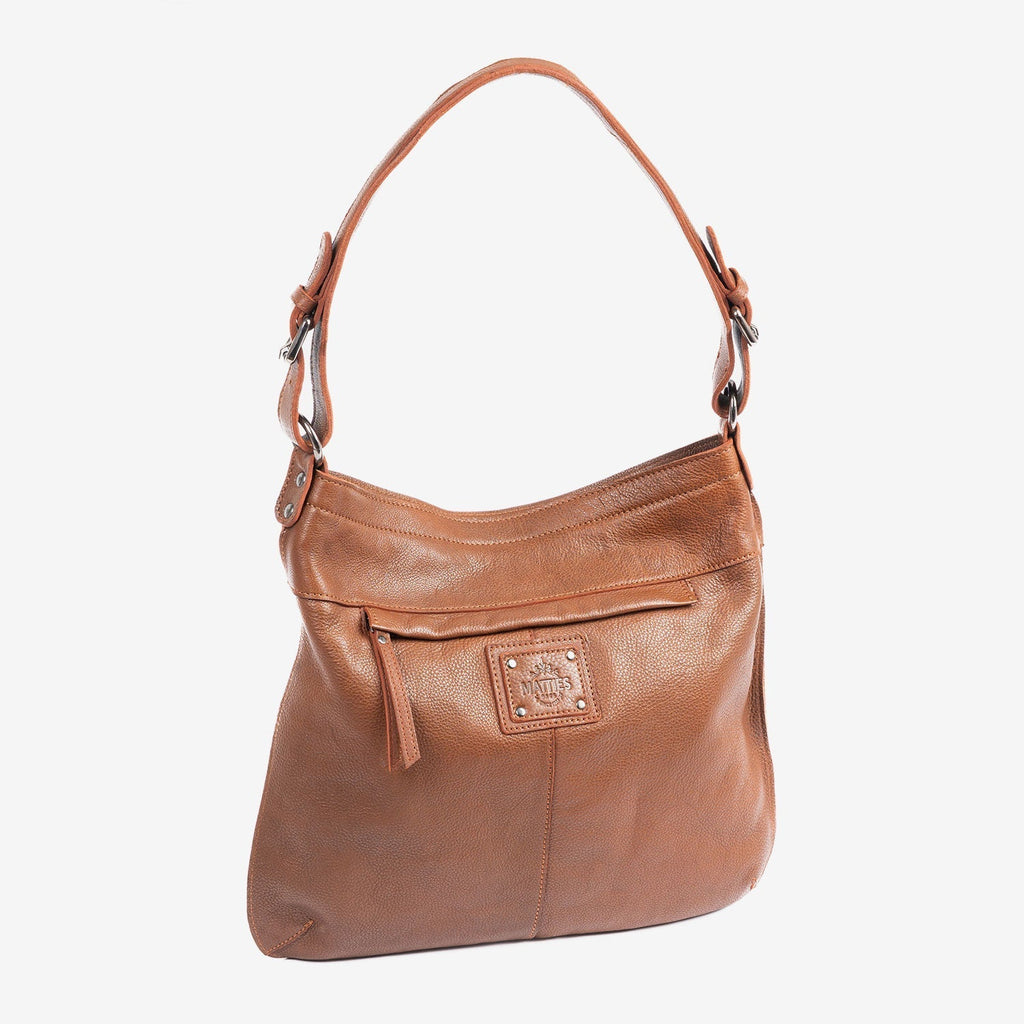 Bolso de hombro con bandolera, Serie eva/leather. 34x31x05 cm - Matties Bags