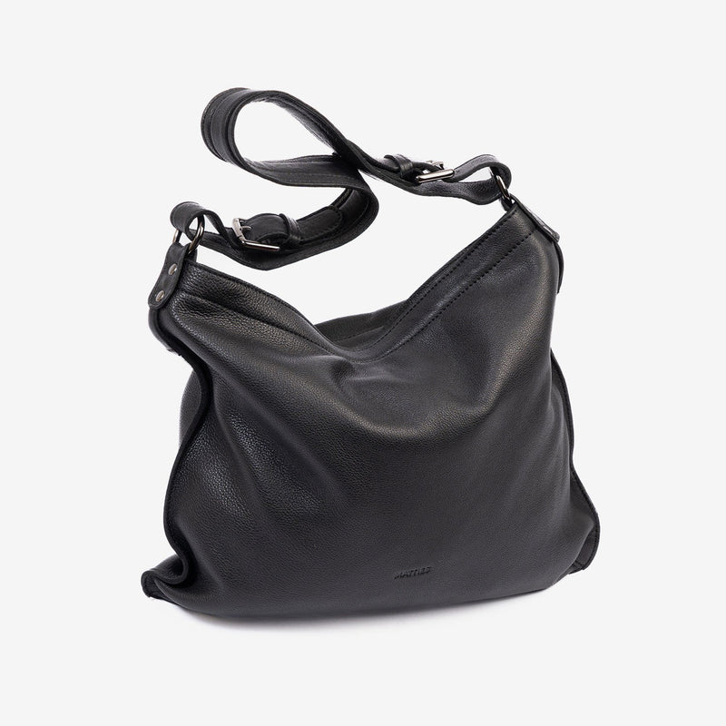 Bolso de hombro con bandolera, Serie eva/leather. 34x31x05 cm - Matties Bags