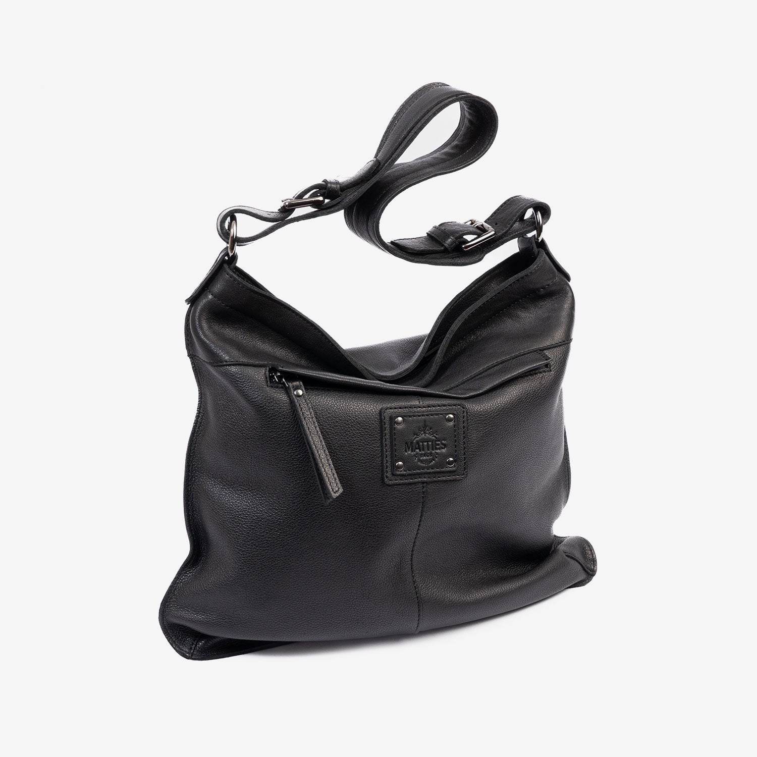 Bolso de hombro con bandolera, Serie eva/leather. 34x31x05 cm - Matties Bags