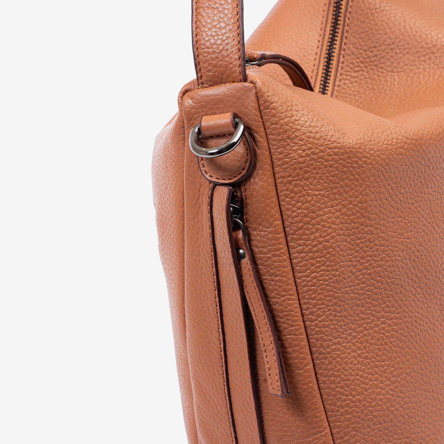 Bolso de hombro con bandolera, Serie floater/leather. 34x29x10 cm - Matties Bags