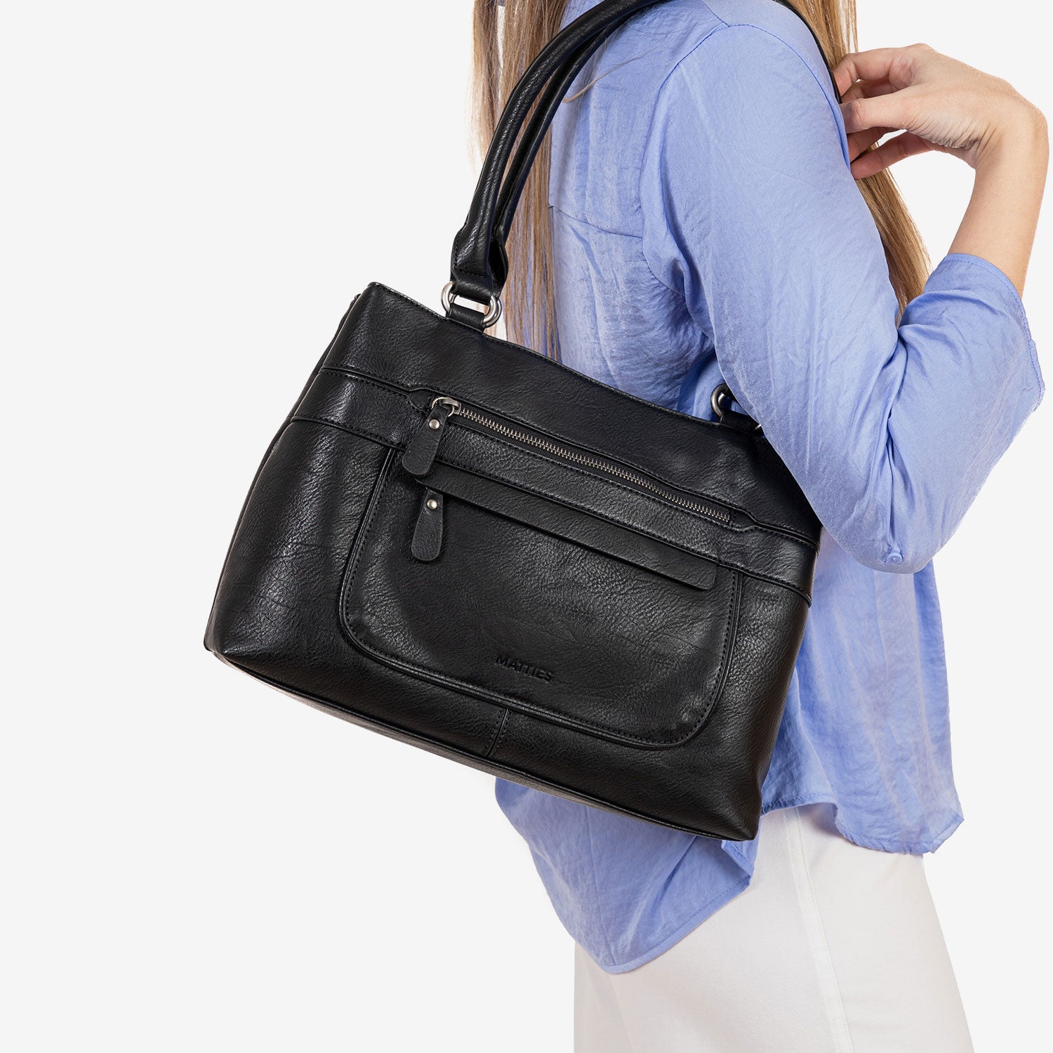 Bolso de hombro, Serie Clásicos. 36x25x12 cm - Matties Bags