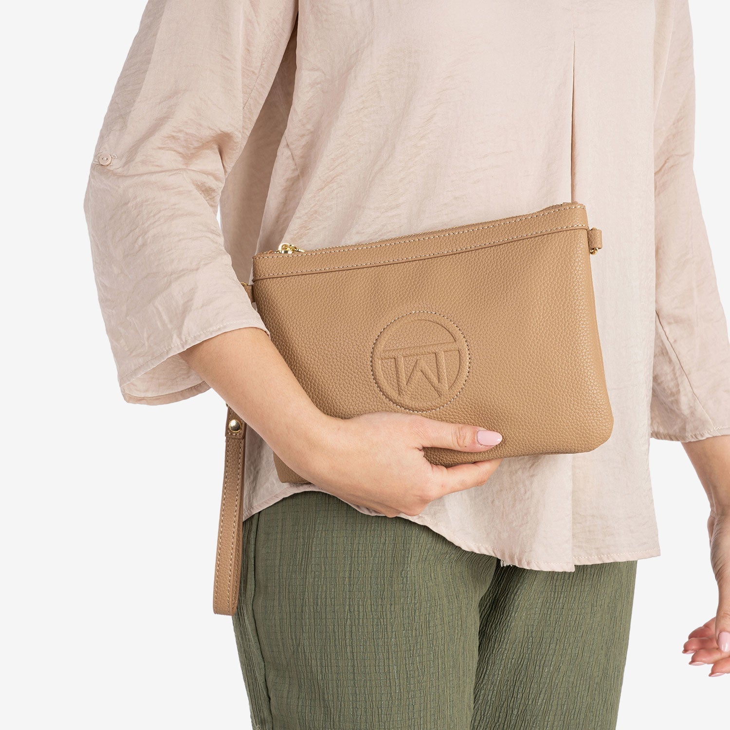 Bolso de mano con bandolera, Serie carteras mano. 26x17 cm - Matties Bags